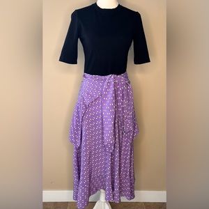 Maje purple dress with bow print